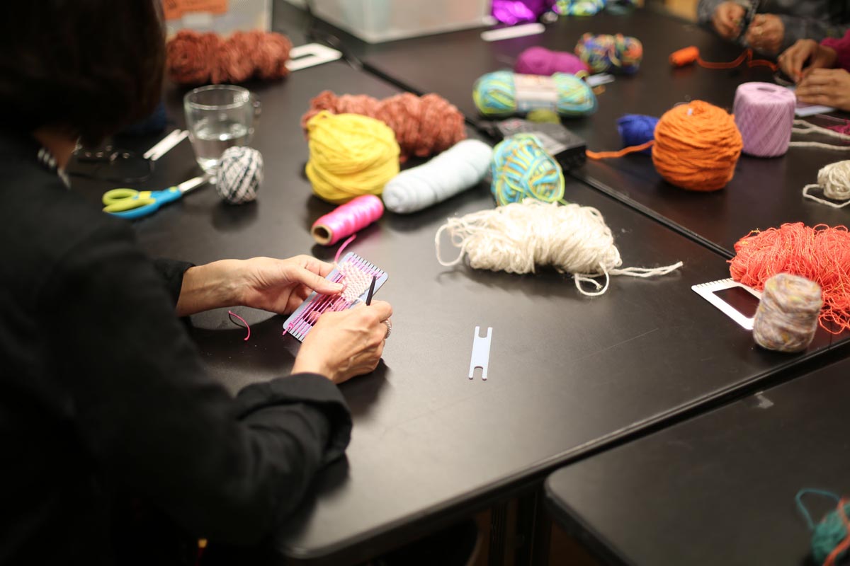 balls of thread and knitting needles
